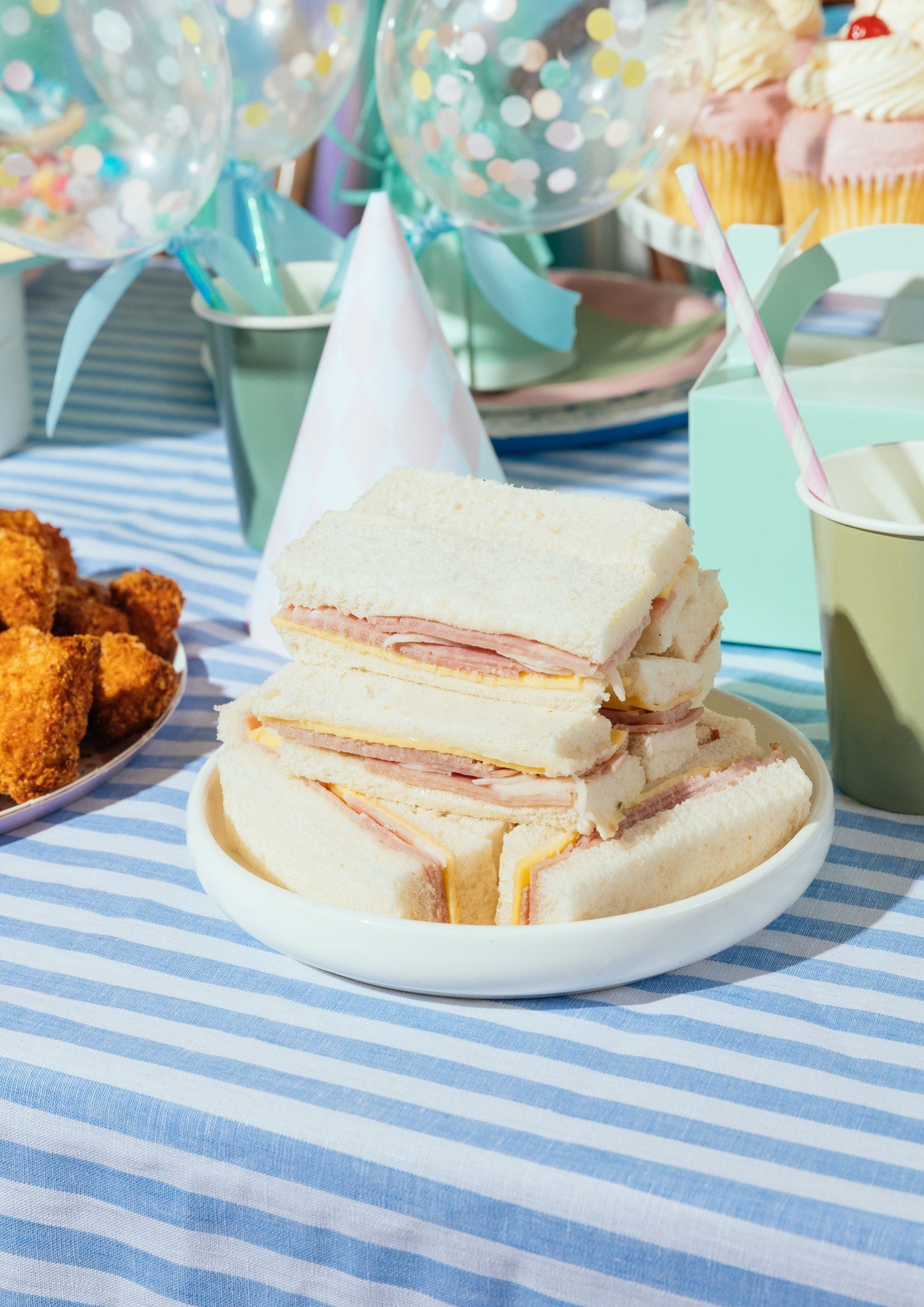 Ham & Cheese Ribbon Sandwiches x 20