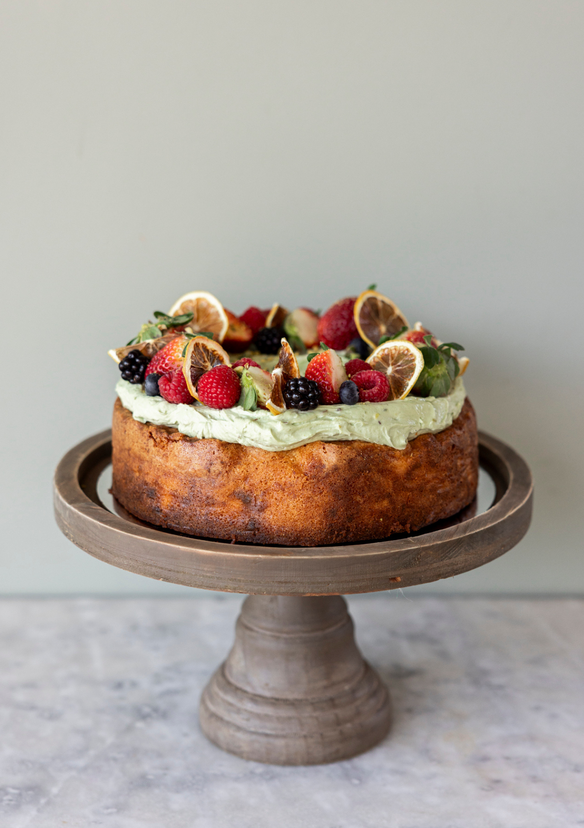 Lemon, Ricotta & Pistachio Cake (gluten free)