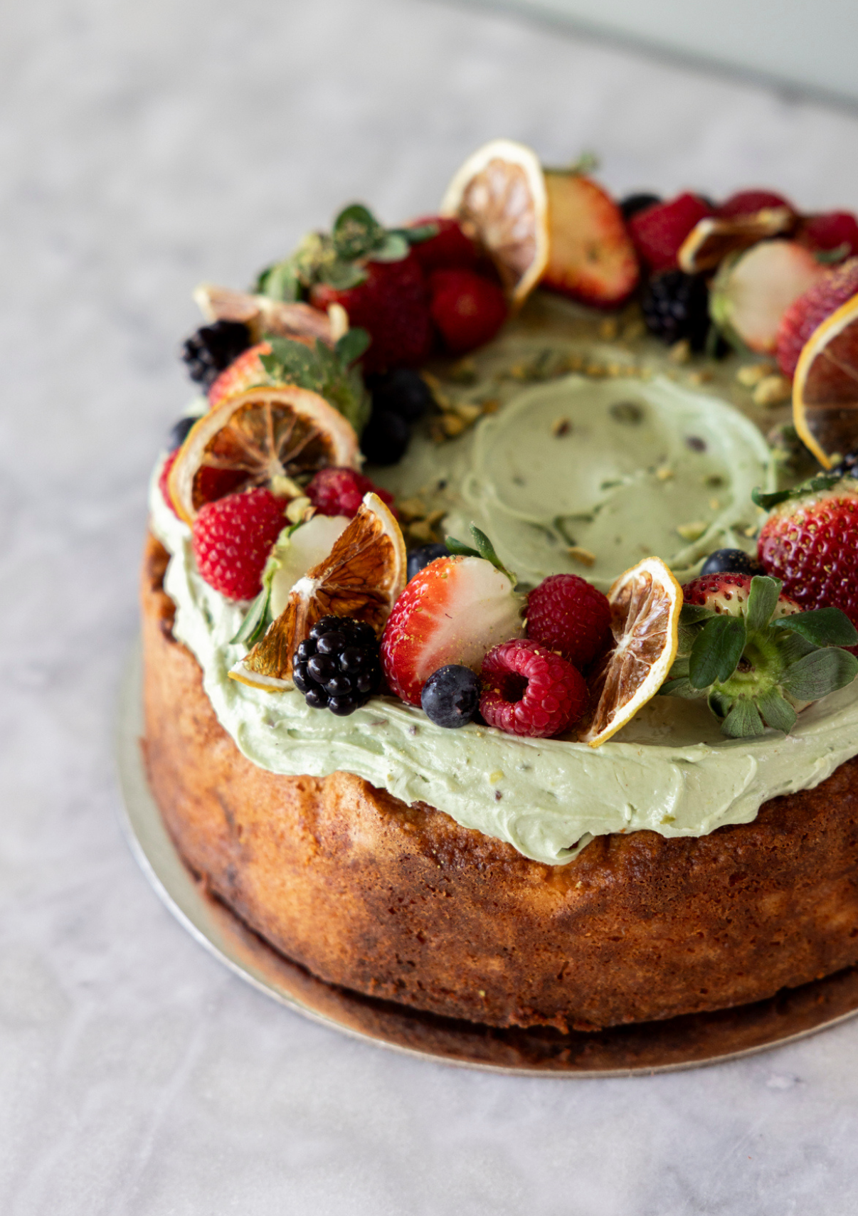 Lemon, Ricotta & Pistachio Cake (gluten free)